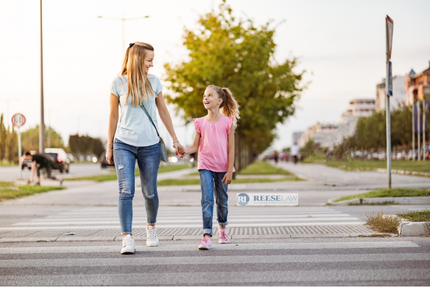 Mother and daughter walking after consultation regarding Fairfax, VA, family law